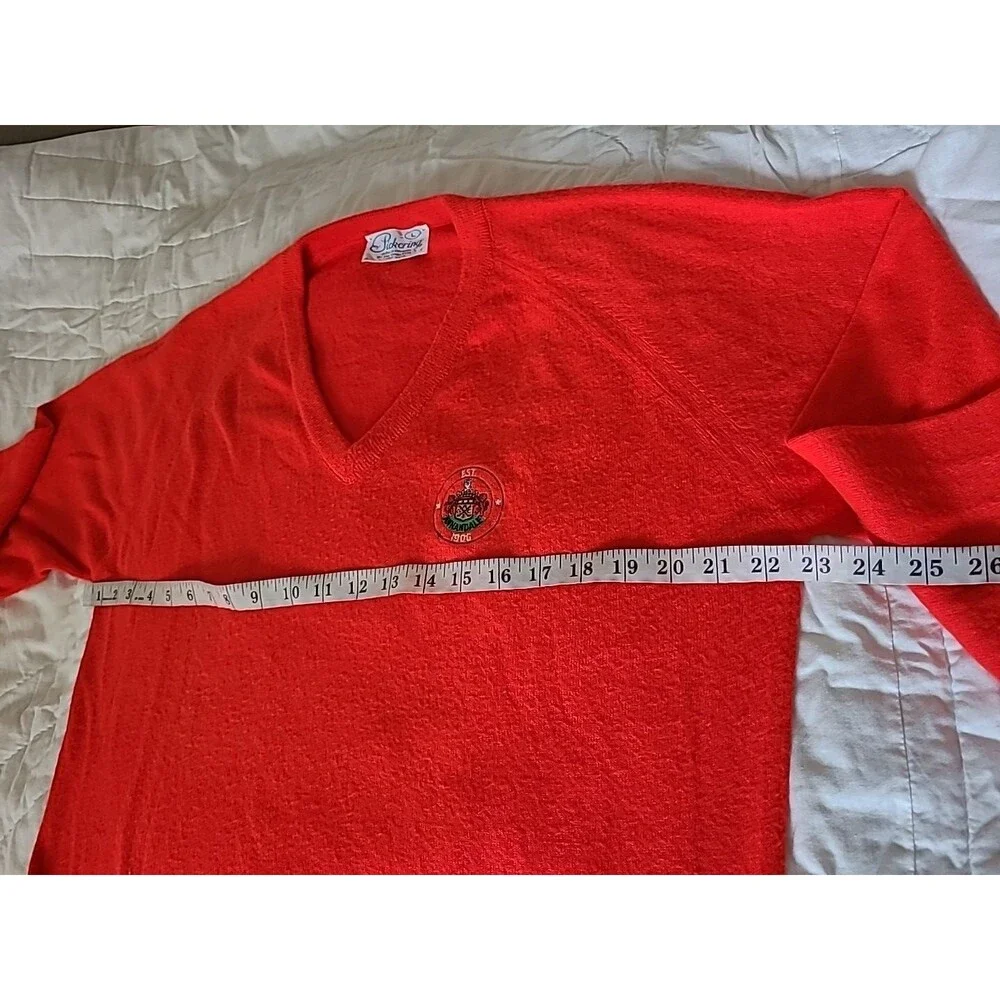 Vintage 70s Annadale Club Pickering By The Kimberton L Sweater Red Golf Knit